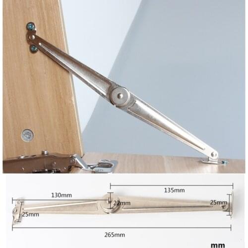 1Pair/Lot Cabinet Door Flap Down Stay DROP LID SUPPORT Cupboard Door Flap Down 2 Fold Hinge With Screws