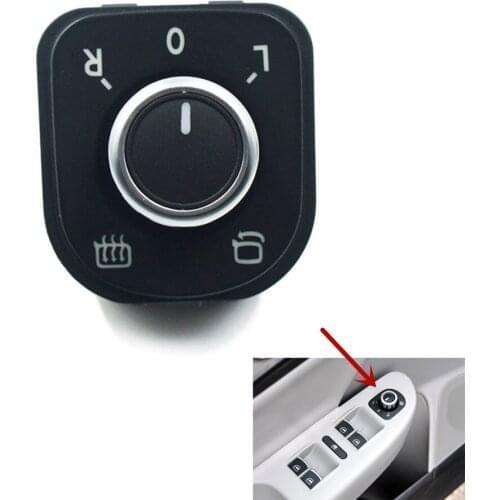 Side View Mirror Switch w/ Heat Chrome for VW JETTA Golf 5/Sagitar/GTI 5K1959565/B