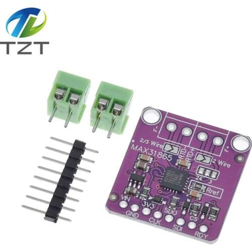 MAX31865 PT100 to PT1000 RTD-to-Digital Converter Board Temperature Thermocouple Sensor Amplifier Module 3.3V/5V For Arduino