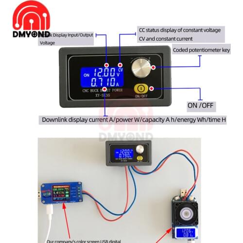 CNC DC DC Buck Boost Converter CC CV 0.6-30V 4A Power Module Adjustable Laboratory Regulated Power Supply DIY For Solar Charge