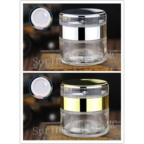 50g Clear Glass Cream Bottle With Water Droplets Cover Eye Cream Jar Mask Serum Emulsion empty Cosmetic Container Glass bottle