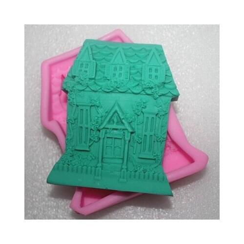 Przy Silicone Mold Soap Molds Castle Handmade Soap Mold Silicone Bakeware Fondant Cake Chocolate Mould Resin Silicone Rubber