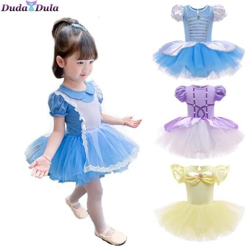 Pink Ballet Dress Kids Leotard Tutu Dance Wear Costumes Ballet Leotards for Girl Ballerina Cosplay Costume Girls Princess Dress