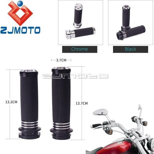 Handle Bar Hand Grips 1" 25mm Motorcycle Throttle For Harley Touring Street Glide Road King Ultra Electra Limited Tri Glide