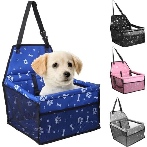 Bone Paw Car Booster Seat Protector Cover Pet Dog Carrier Mesh Anti-scratch Beds Mats Bag Dog Supplies