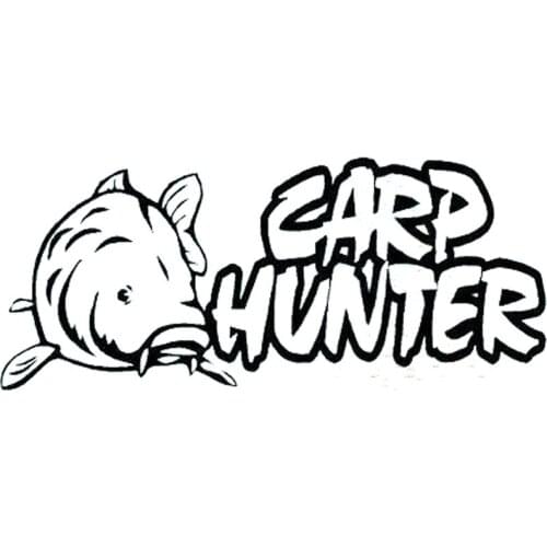 Car Styling Carp Hunter Fishing Vinyl Car Sticker Accessories Good Quality Waterproof Sun Protection Anti-UV Apply To Car Window