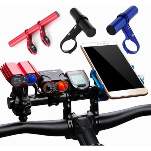 Handlebar Extender 20CM Aluminium Alloy Bicycle Front Bracket Bicycle Accessories Flashlight Bracket Road Bike Headlamp Support