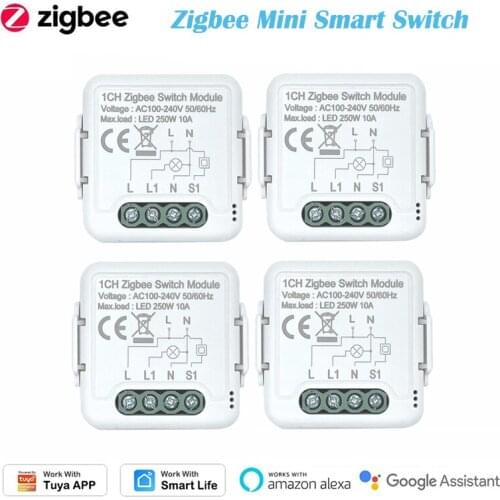 1-8pcs Zigbee 3.0 DIY Smart Switch Two way Timer Work with Tuya Smart Life APP Compatible with Alexa Google Home Assistant Voice