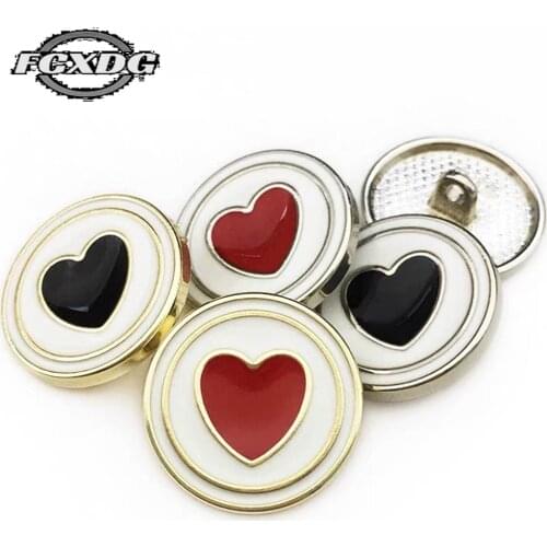 10pcs 15/20/25mm Heart Japanese JK Clothes Buttons for Shirt Cute Suit Jacket Buttons Sewing Accessories Buttons Up Shirt Women