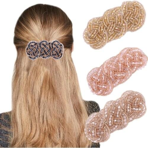 Haimeikang Women Rhinestone Hair Clip Hairpins Fashion New Barrette Tiara Headwear For Women Elegant Hairpin Hair Accessories