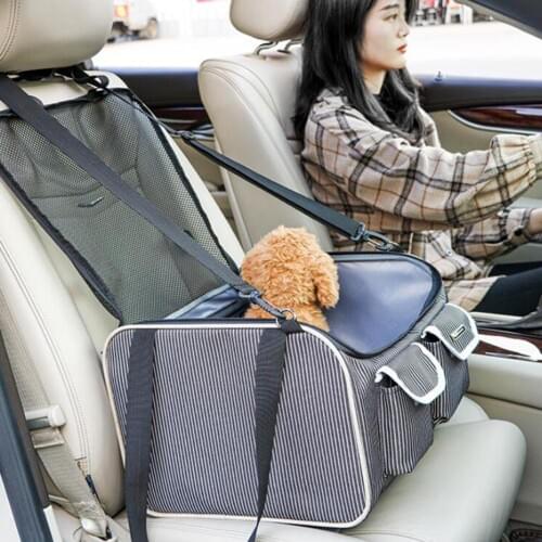 Car Seat Protector Cover Pet Cats Dogs Puppy Carrier Mesh Travel Hanging Bag