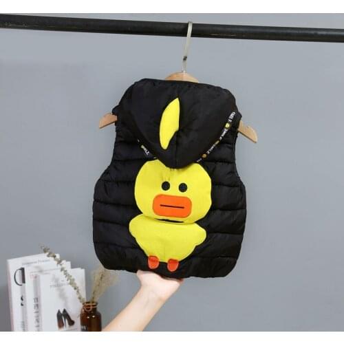 Girls Winter Cotton Vest Warm Waistcoat Baby Boys and Girls Thick Jackets Autumn and Winter Kids Cartoon Down Coats Baby Vests