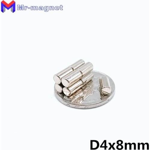 200pcs Bulk Small Round Disc Magnets Dia 4mm x 8mm Super Powerful Strong Magnet