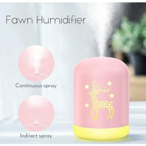 300ml Cute Pet Home Appliances USB Humidifier Ultrasonic Cool Mist Aroma Air Oil Diffuser Romantic Color LED Lamp Humidificador