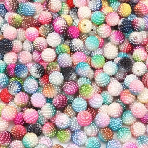 50Pcs 10-15mm Mixed Color White Beige Round Spacer Bead Pearl Beads Loose Handcarft Jewelry Making DIY Bracelet Necklace Jewelry