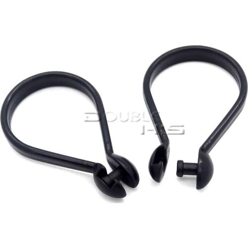 56.5*34.5mm Practical White Plastic Sliding Shower Curtain Ring Snap On Button Clip