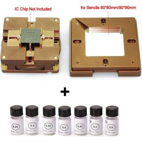 90mm Universal BGA Reballing Station Magnetism Lock 7*12.5K BGA Solder Ball for BGA Rework Reballing Repair Welding Tools Set