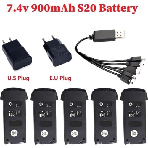 7.4V 900mAh Lipo Battery For S20/H78G Drone RC Quadcopter Spare Parts for S20/H78G 7.4v Rechargeable Battery With USB Charger