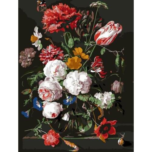 Diamond Painting Volwassenen Volledige dekking Vierkante Steentjes Hobby Pakket Starterspakket Inclusief Premium Tools Bloe