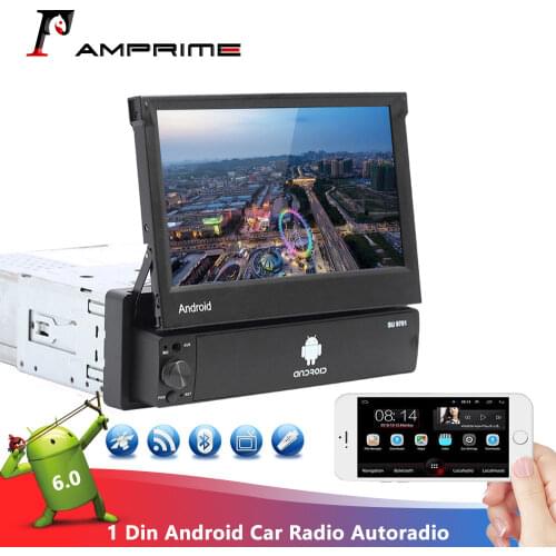 AMPrime 1 Din Android Car radio 7" Car Multimedia Player Autoradio Bluetooth Audio Stereo GPS WiFi Mirrorlink Tape recorder