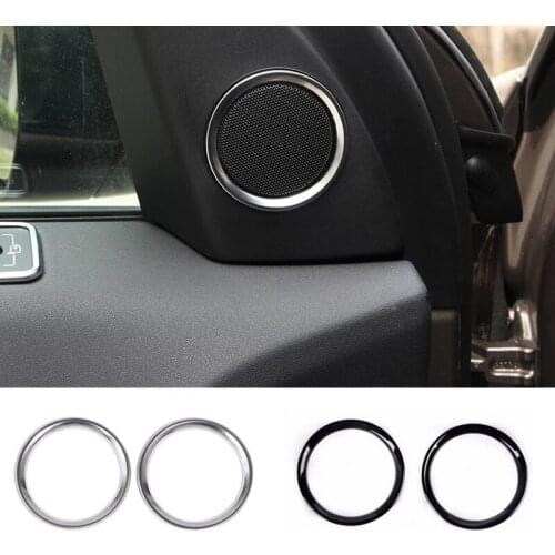2 PCS Car Styling ABS chrome Treble Door Speaker Cover Ring Trim Interior Accessories For Land Rover Discovery Sport L550 2020