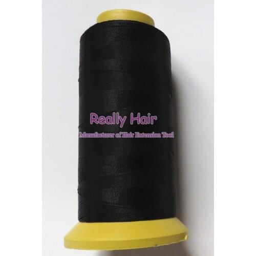 Freeshipping 12pcs Black Color Thread of Weaving / High Intensity polyester Nylon Thread/ Hair Extension Tools