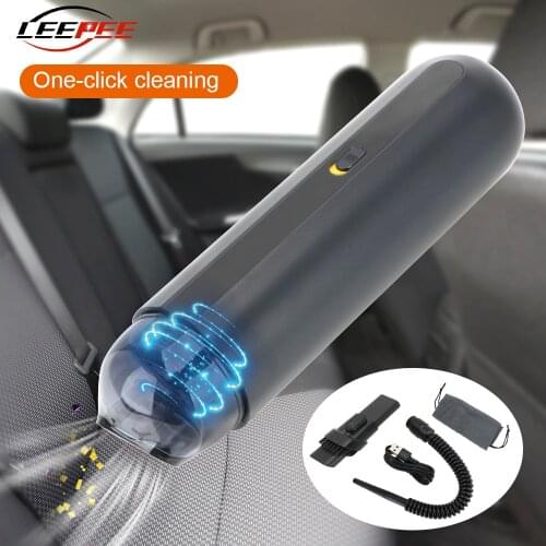 LEEPEE 5000Pa Suction Vacuum Cleaner Car Accessories Wireless Handheld Cleaning Tools Universal Household Capsule New Fashion