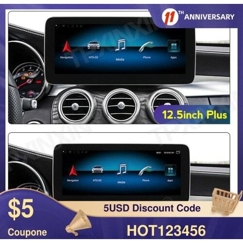 For Mercedes Benz W204 2011-2014 8+128G 4G LTE Android Car GPS Navigation Stere Multimedia Player HD Screen Wireless Carplay