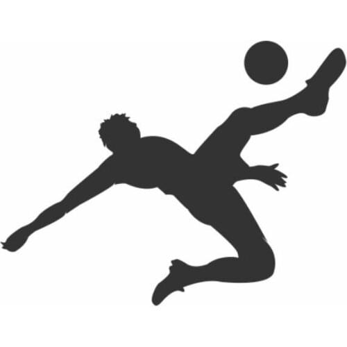 Football Sticker for Car Handsome pose Window Truck Bumper Door Decal Fight Kick Neat Gift Vinyl Black Belt BA508