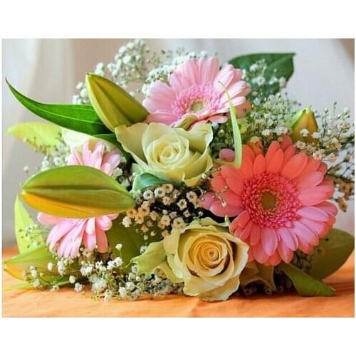 3D Full Drilled Square Diamond Embroidery Flower Beautiful New Arrival Needlework Diy Diamond Painting Cross Stitch