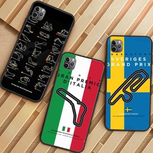 F1 Classic Circuit Phone Case for iPhone 11 12 mini pro XS MAX 8 7 6 6S Plus X 5S SE 2020 XR