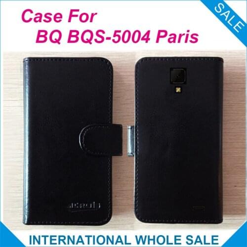 Hot!! 2017 BQ BQS-5004 Paris Case, 6 Colors High Quality Leather Exclusive Case For BQ BQS-5004 Paris Cover Phone Bag Tracking