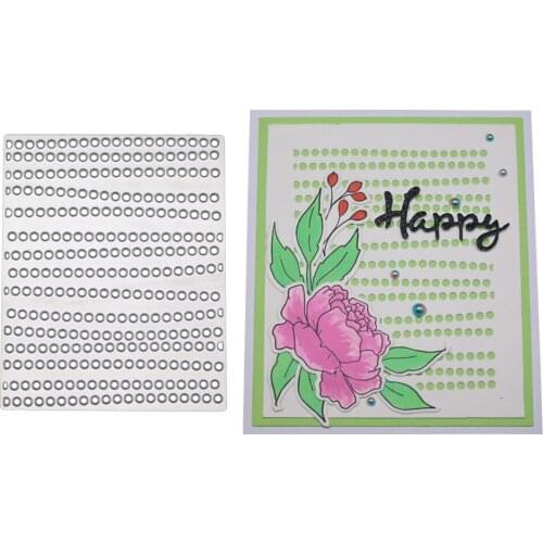 Dots Metal Cutting Dies Irregular Embossing Folder Card Stencil Die Cut Machine Mold for DIY Paper Craft Scrapbooking E7