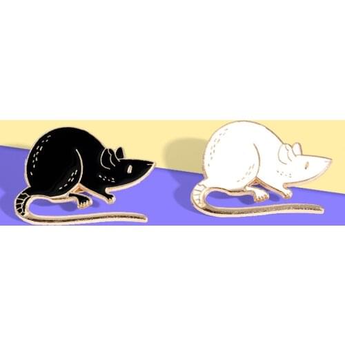 Cartoon Rat Metal Brooch Enamel Pin Jewelry Lapel Badge pins For Kids GIfts