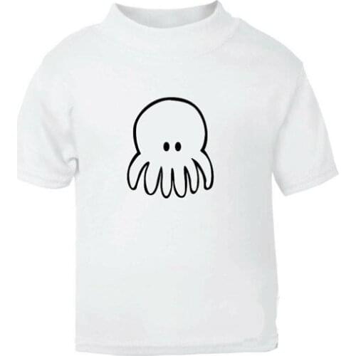 Cute Octopus print Kids tshirt Boy Girl t shirt For Children Toddler Clothes Funny Tumblr Top Tees Drop Ship CZ-24