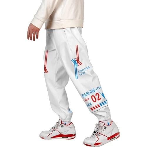 Fashion 3D Print DARLING in the FRANXX Sweatpants Men Women Fitness Joggers Zero Two High Street Anime Trousers Pants Sweatpant