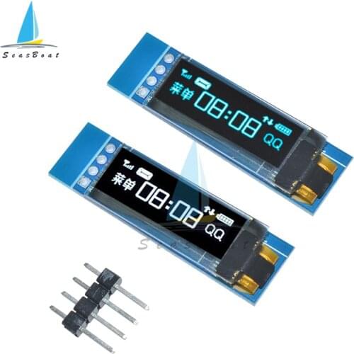 0.91 Inch OLED LCD Display Module 128x32 IIC I2C Serial SSD1306 Driver IC 0.91" 12832 SSD1306 For Arduino Blue/White