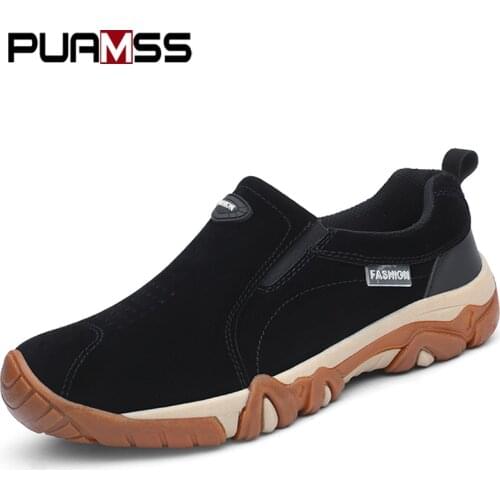 New High Quality Brand Men Shoes Genuine leather Loafers Men Casual Shoes Breathable Outdoor Non Slip Walking Sneakers Men