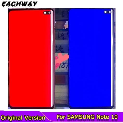 Original Used With Line AMOLED Screen For Samsung Galaxy Note 10 LCD note 10 Plus Display N970 N975 Touch Screen Digitizer N975F