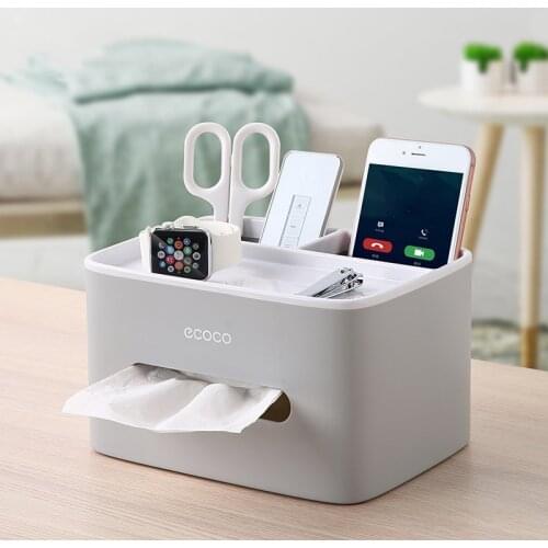 Tissue Box Cover Plastic Napkin Holder Double Storage Bathroom Living Room Paper Holder Office Waterproof Tissue Dispenser 2019