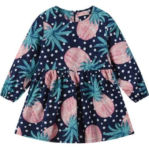 Girls Dresses 2019 Fashion Kids Cartoon Long Sleeve Princess Dress For Girls Cotton Dress Childrens Clothing GDN018