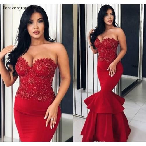 Mermaid Sweetheart Prom Dresses 2019 Cheap Appliques Holidays Graduation Wear Evening Party Gowns Plus Size