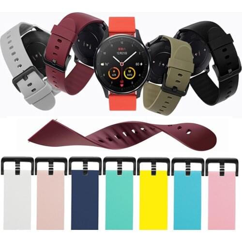 20mm 22mm Silicone Watchband For Samsung Active 2 Band Galaxy Watch For Amazfit GTR 47mm For Huawei watch GT/2/2e vivoactive 3