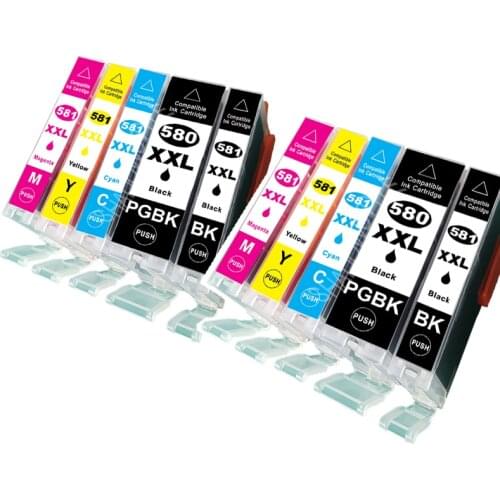 Vilaxh 580 581 Replacement Ink Cartridge for Canon PGI-580XXL CLI-581XXL for canon TS9150 TS9155 TS9550 TS9551C