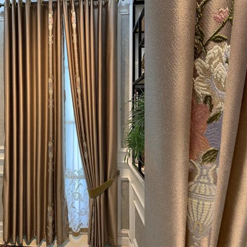 Modern Minimalist High-precision Jacquard Seamless Stitching Curtains for Living Room and Bedroom Blackout Curtains Customized