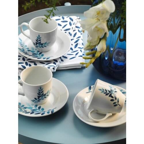 Turkish Coffee 6 Person Coffee Cup Set Porcelain mugs cup royal art painting creative european luxury kitchen decor tea 2021