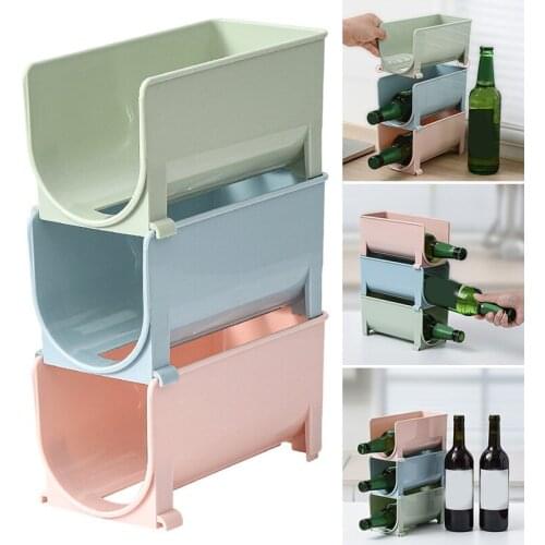 Refrigerator U-shaped Can Stack Wine Rack Beers Beverage Can Storage Rack For Home Fridge Organizer Kitchen Accessories