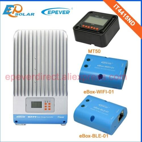 Charger 48V Battery MT50 Meter wifi and ble BOX,IT4415ND 45A 45amps lcd display Solar MPPT EPEVER EPsolar Controller