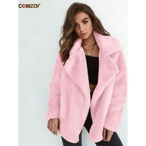 Autumn winter women fashion sexy pink black fleece jacket cardigan woman vintage velvet outerwear street style casual coat