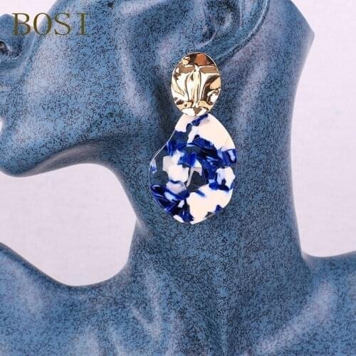 2019 Earrings Resin Acrylic Boho Acetate Fashion For Women Big Dangle Drop Earings Geometric Clear Leopard acetic acid Jewelry